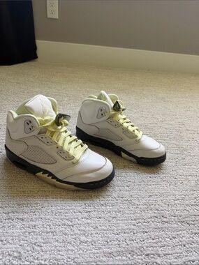 Brand New Air Jordan 5 Retro “Luminous Green & Sail”